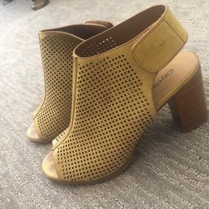 Tan high heels